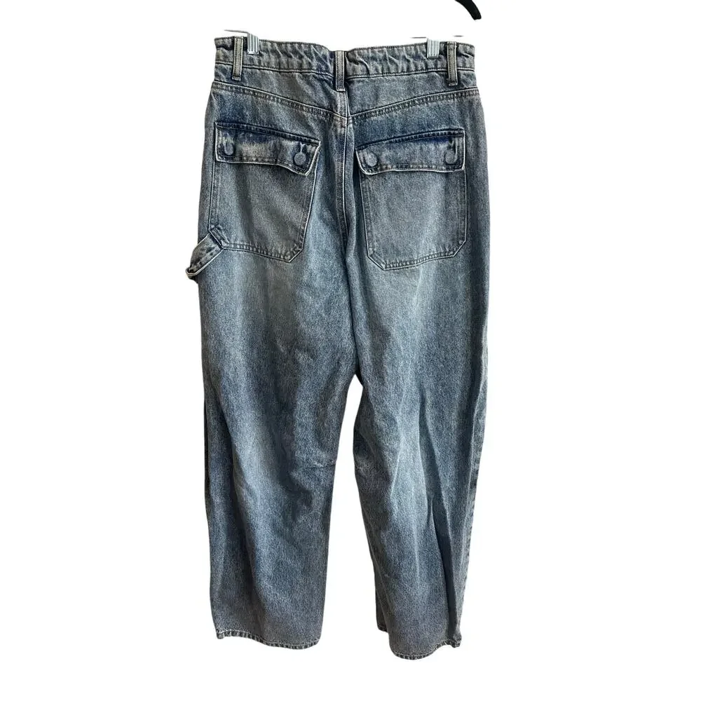 AFRM Rhett Carpenter Barrel Jeans Sz 29 Blue Denim Jeans Utility GREAT! - Picture 3 of 7